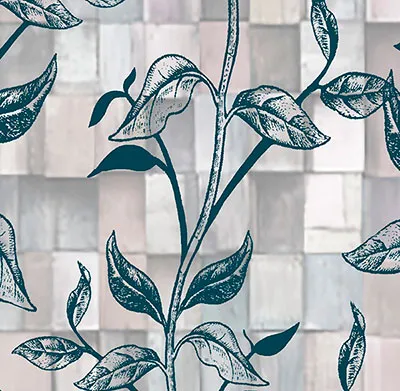 Foto de tela con diseño de plantas