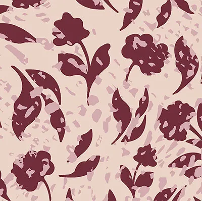 Diseño de flores y hojas